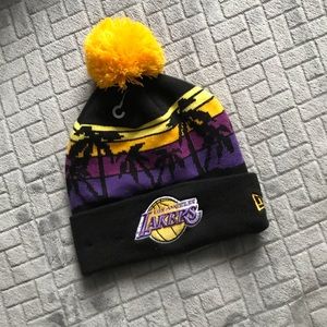 🪞NEW limited edition Lakers Champion authentic sports palms hat beanie in multi